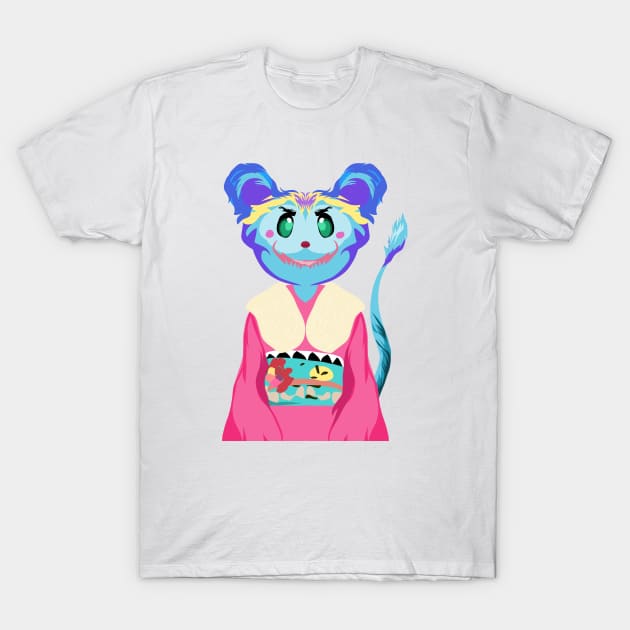 Blue cat in fictional characters T-Shirt by Fadmel